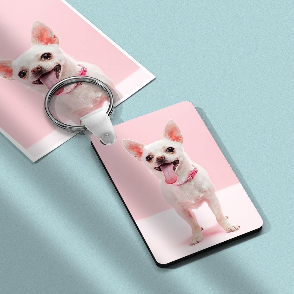 Custom Photo Keychain Square Wooden - MyPhotoWalletAU