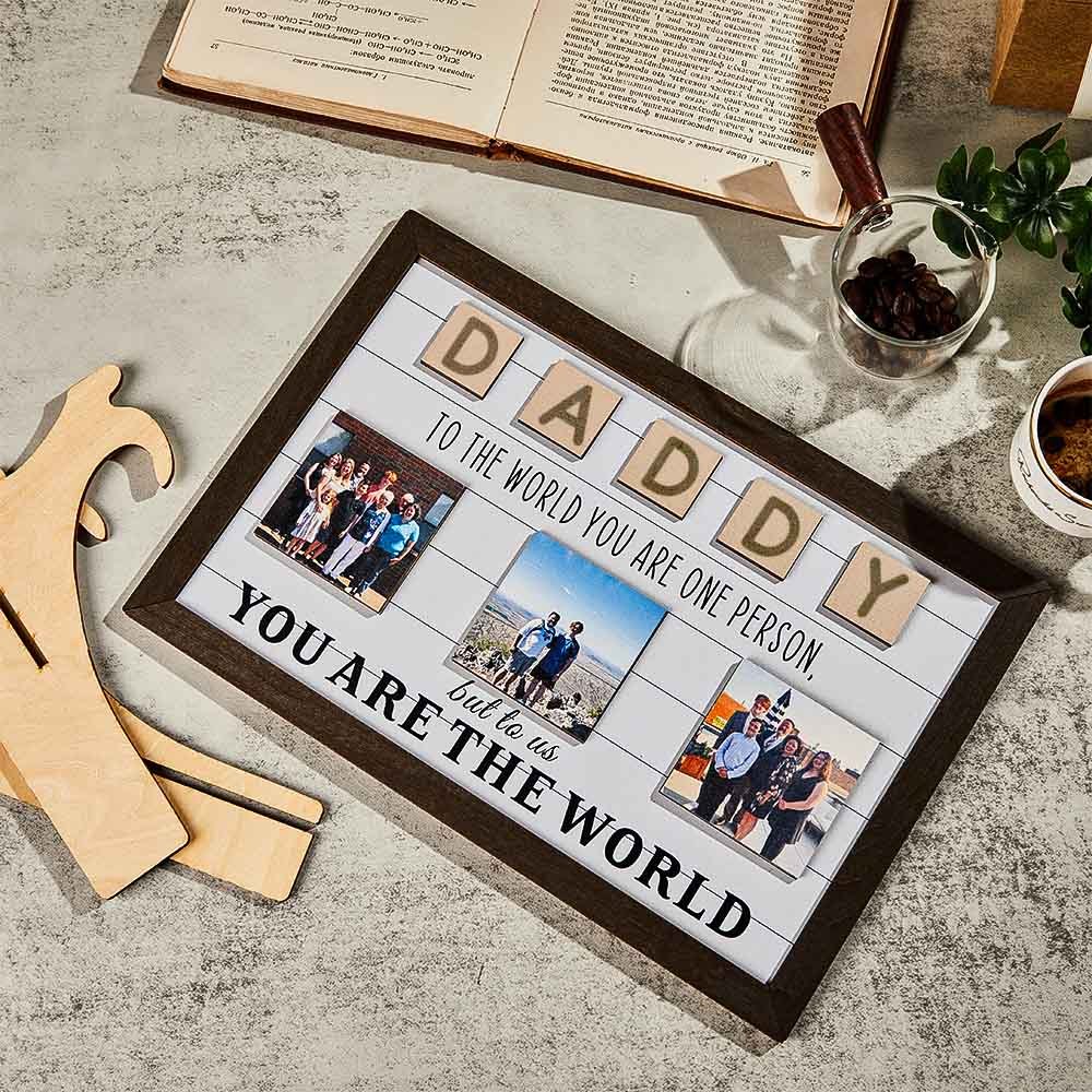 Custom Photo Detor Frame Creative Wooden Father's Day Gifts - myphotowalletau