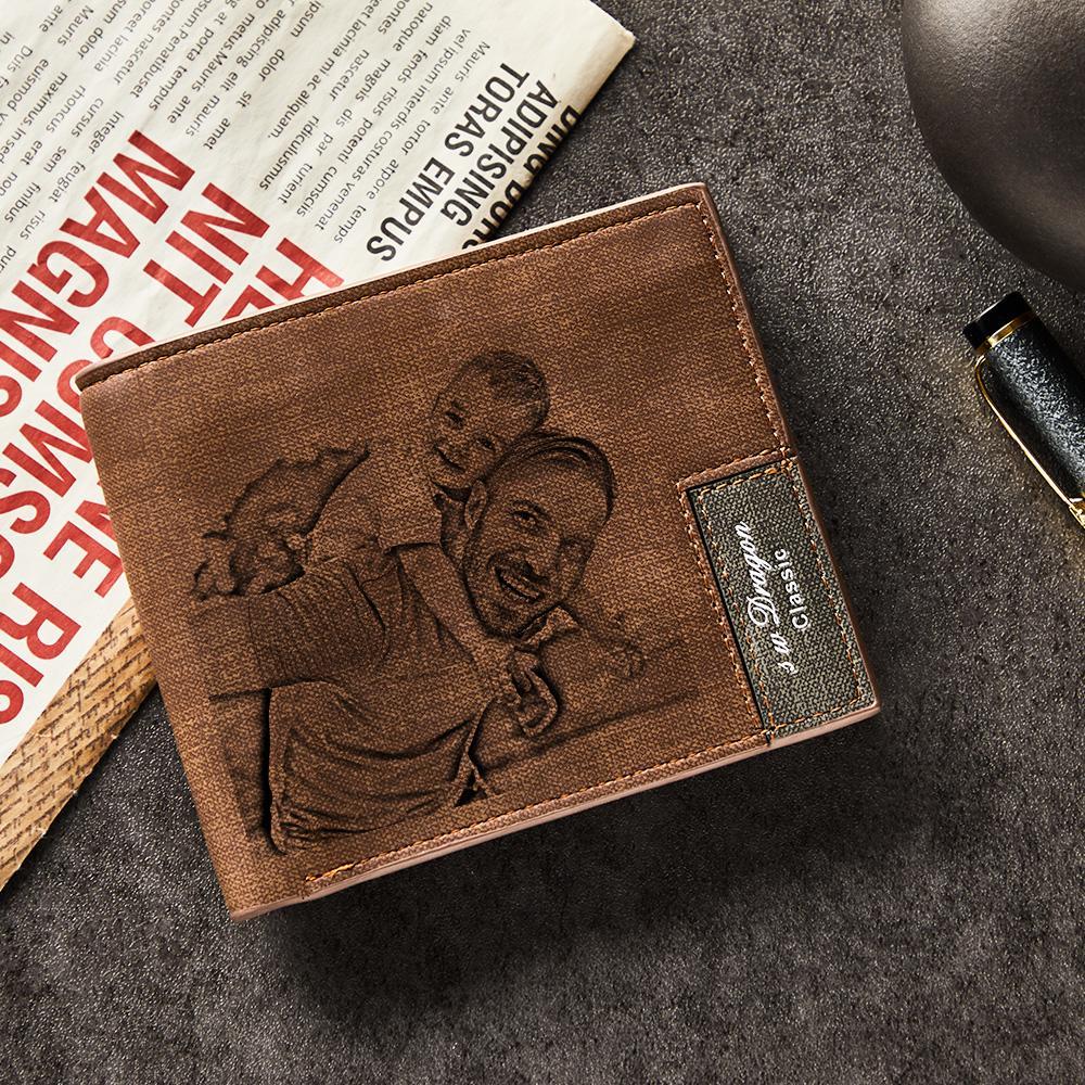 Father's Day Gifts To My Dad Love Personalized Photo Wallet Leather Wallet Engraved Wallet To My Son To My Brother - myphotowalletau