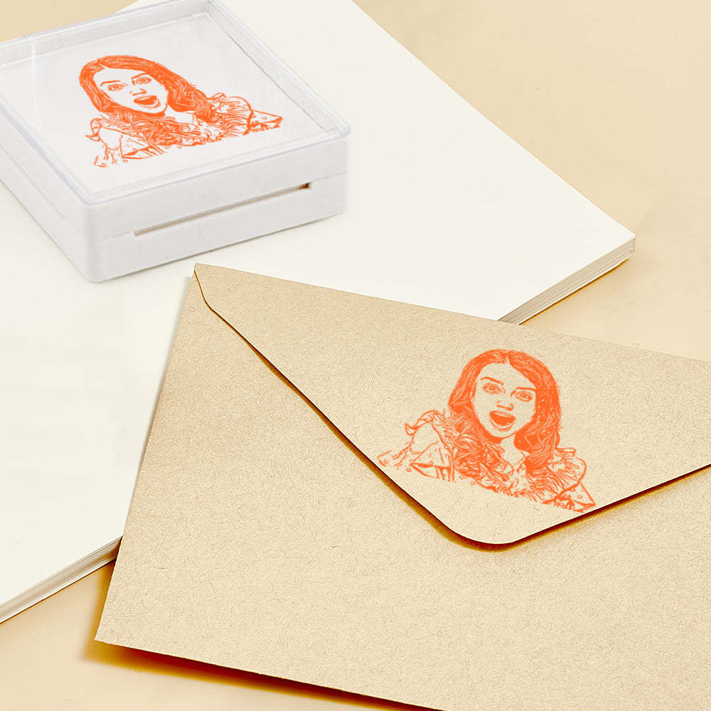 Personalized Portrait Stamp Custom Funny Stamps Gift for Him and Her - myphotowalletau