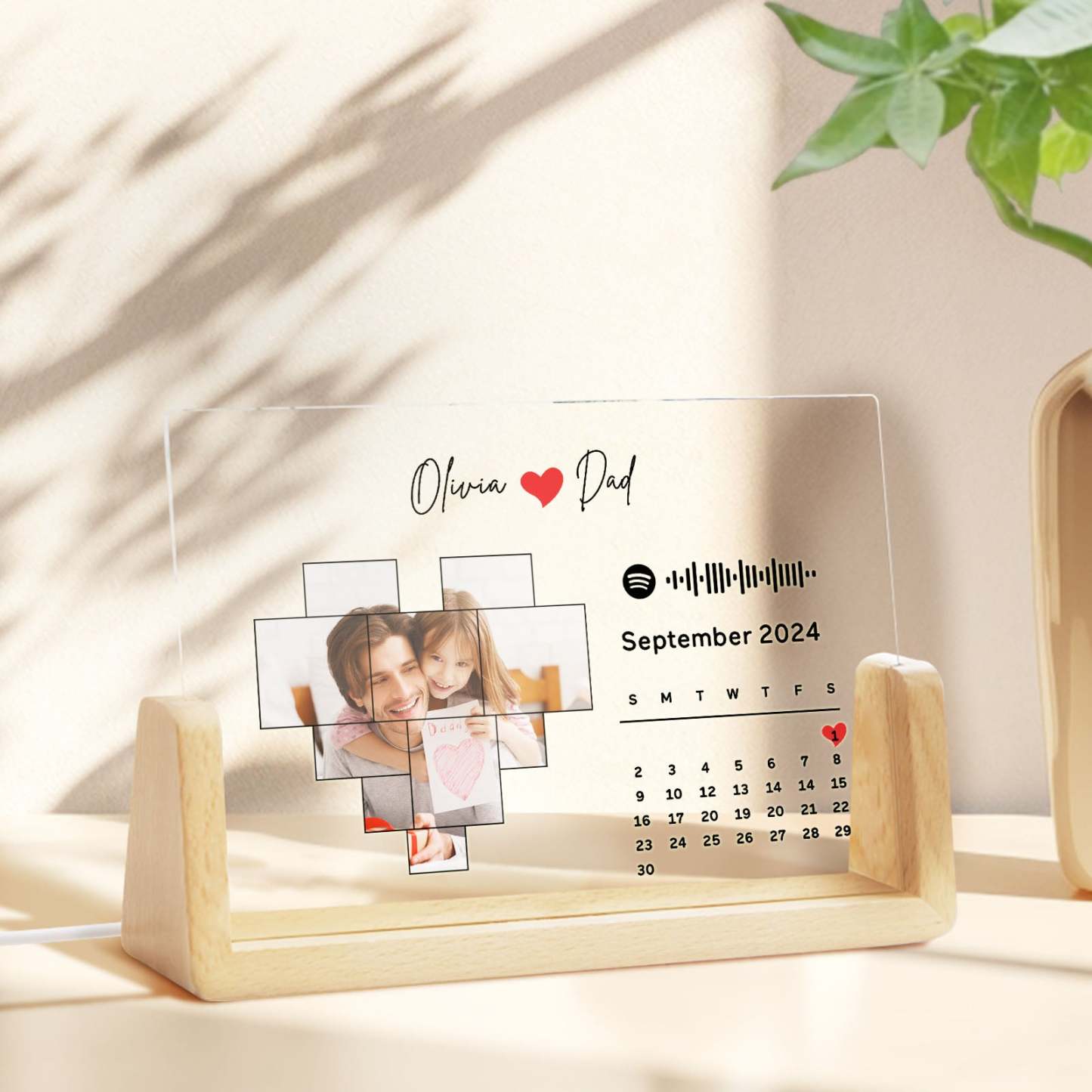 Custom Spotify Plaque Spotify Code Song Decor Photo Decor Father's Day Gifts 