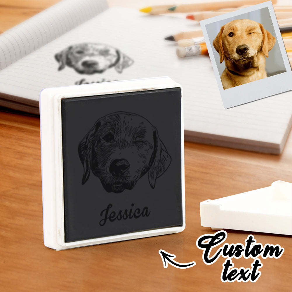 Custom Portrait Stamps Personalized Funny Pet Stamp Gift for Him and Her - myphotowalletau