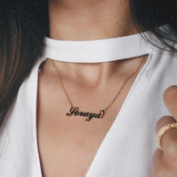 Name Necklace Rose Gold