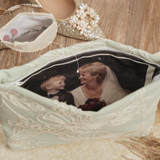 Personalized Photo Wallet | Photo-Lined Wallet - Women's Clutch Gift for Mom - 