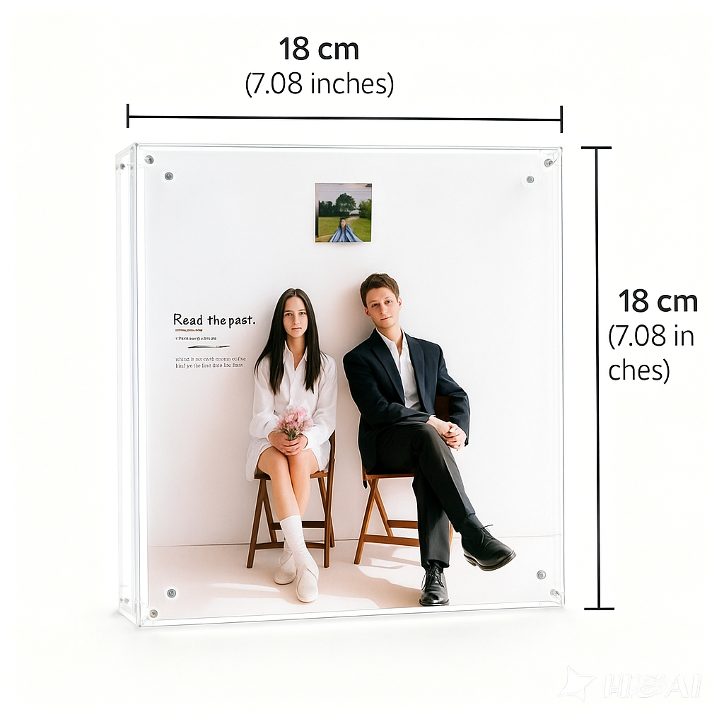 Christmas Personalized Music & Photo CD Ornament – 1 Song with 8 Rotating Photos, Custom Acrylic Plaque Gift for Couples, Friends & Family - 