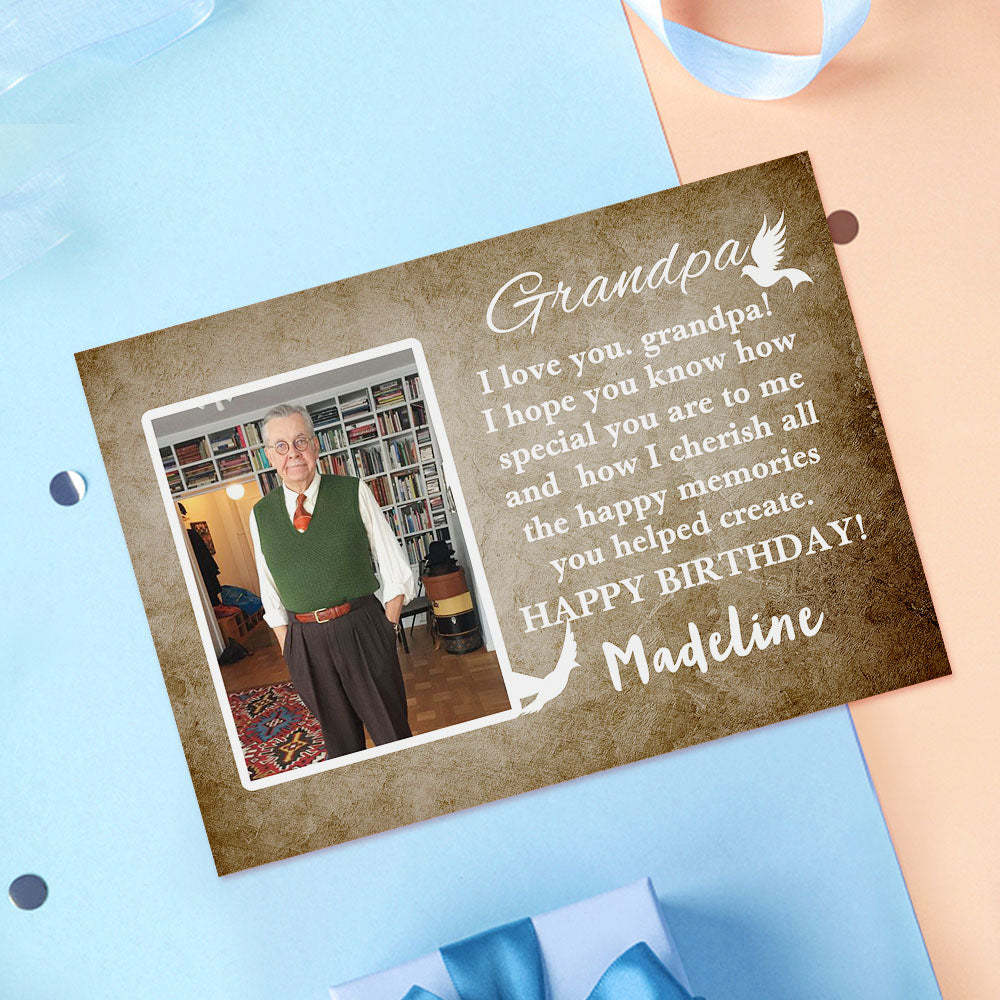 Custom Crochet Doll from Photo Handmade Look alike Dolls with Personalized Name Card Birthday Gifts for Grandpa - myphotowalletau