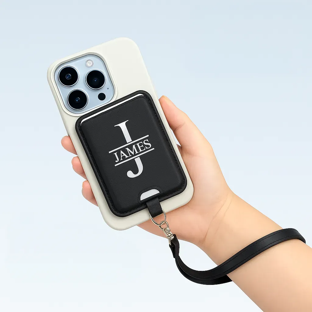 New Rotating Magnetic Wallet Stand – Multi-Card Holder with Secure Snap-On Design - 