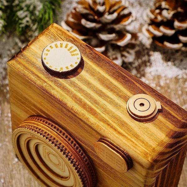 Camera Wooden Box for Film Roll Keychain - MyPhotoWalletAU