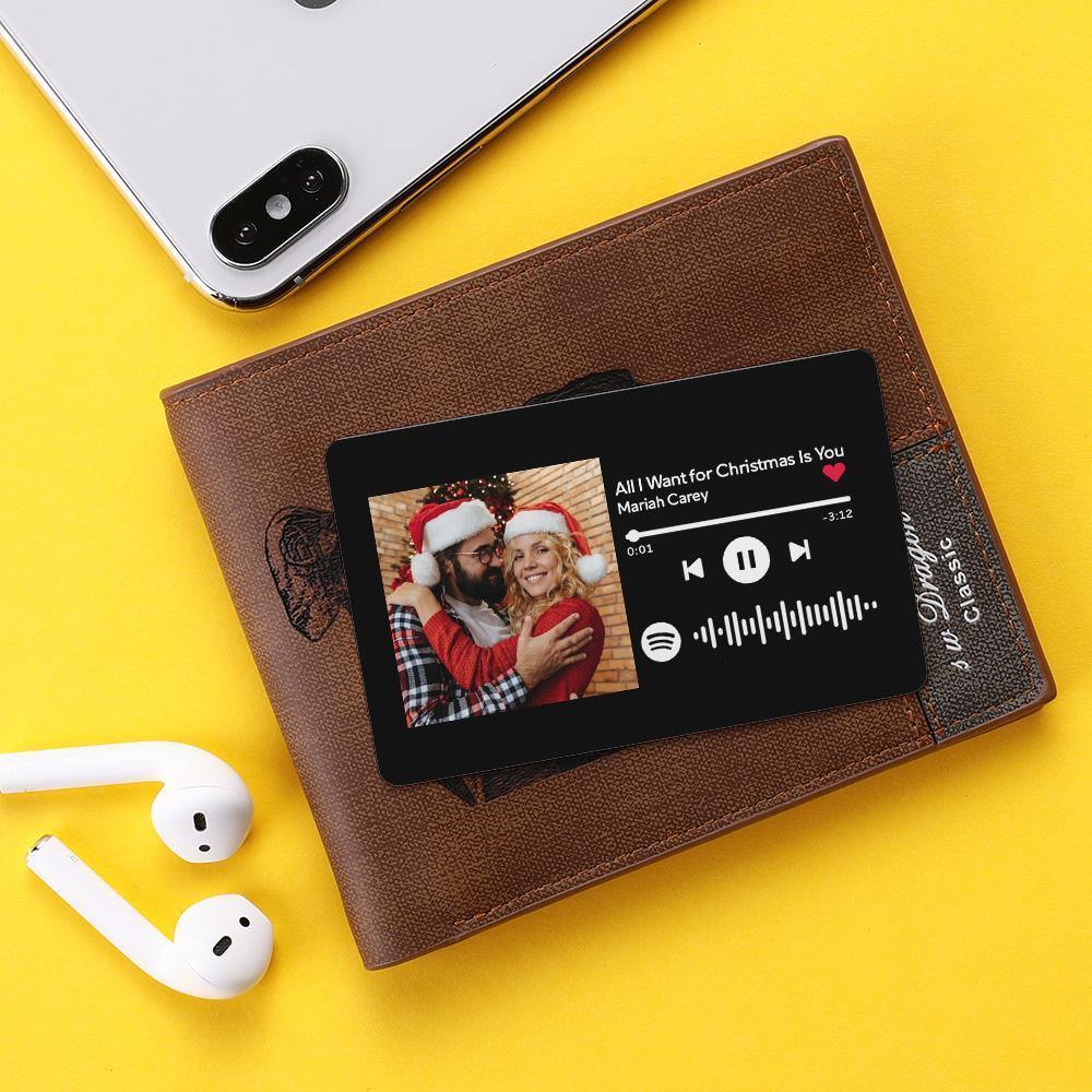 Custom Spotify Code Plaque Art Photo Wallet Insert Card | Christmas Gifts - MyPhotoWalletAU