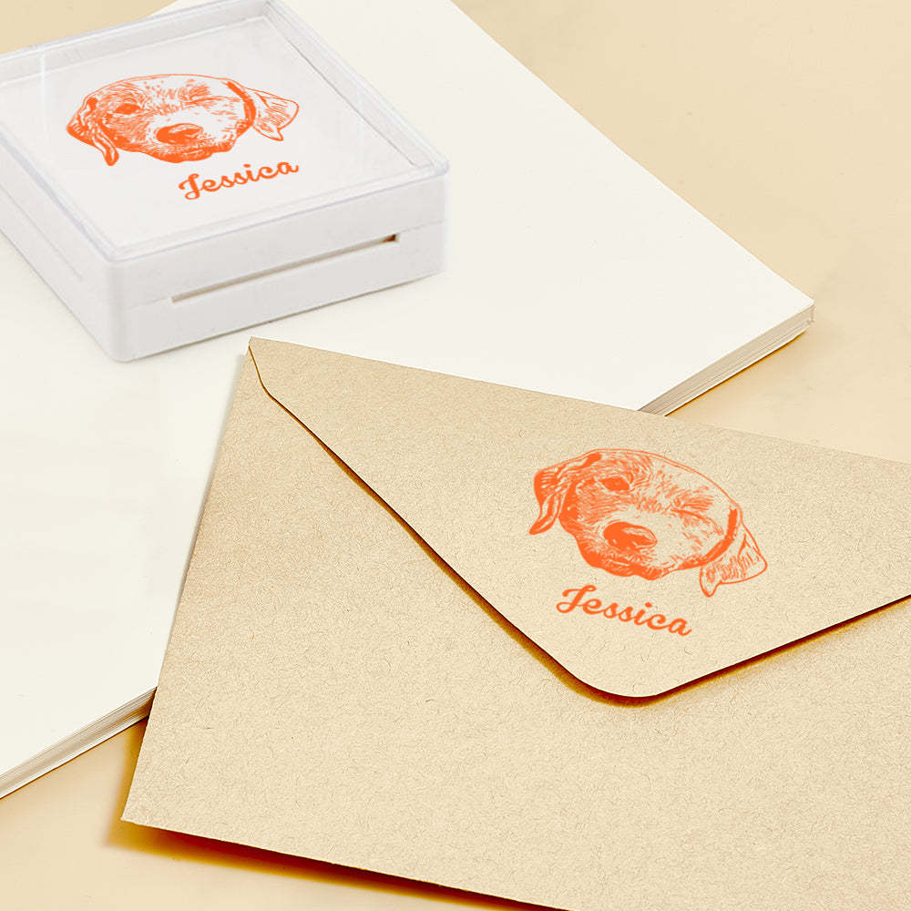 Custom Portrait Stamps Personalized Funny Pet Stamp Gift for Him and Her - myphotowalletau