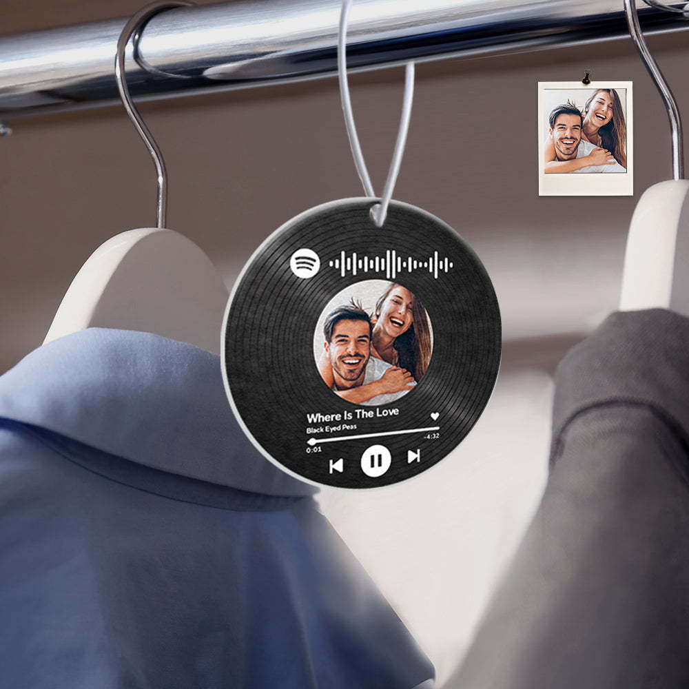 Custom Spotify Code Car Air Freshener Rearview Mirror Ornament Air Freshener Gifts - mycustomtirecover