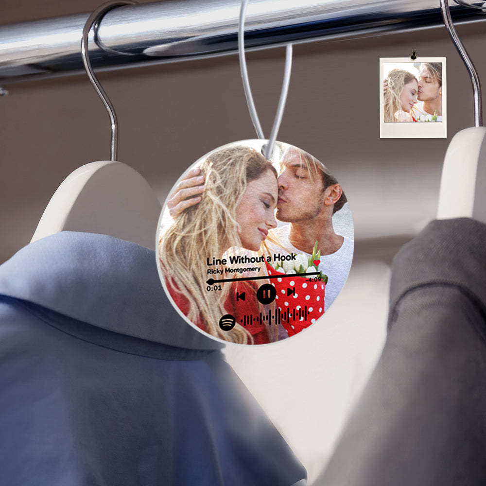 Custom Spotify Code Car Air Freshener Rearview Mirror Ornament Air Freshener Gifts - mycustomtirecover