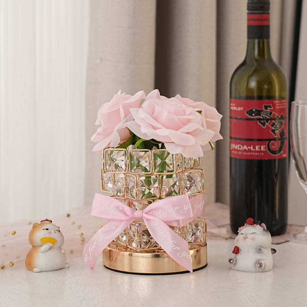 Romantic Rose Night Light Cube Flower Lamp Gifts for Lover - myphotowalletau