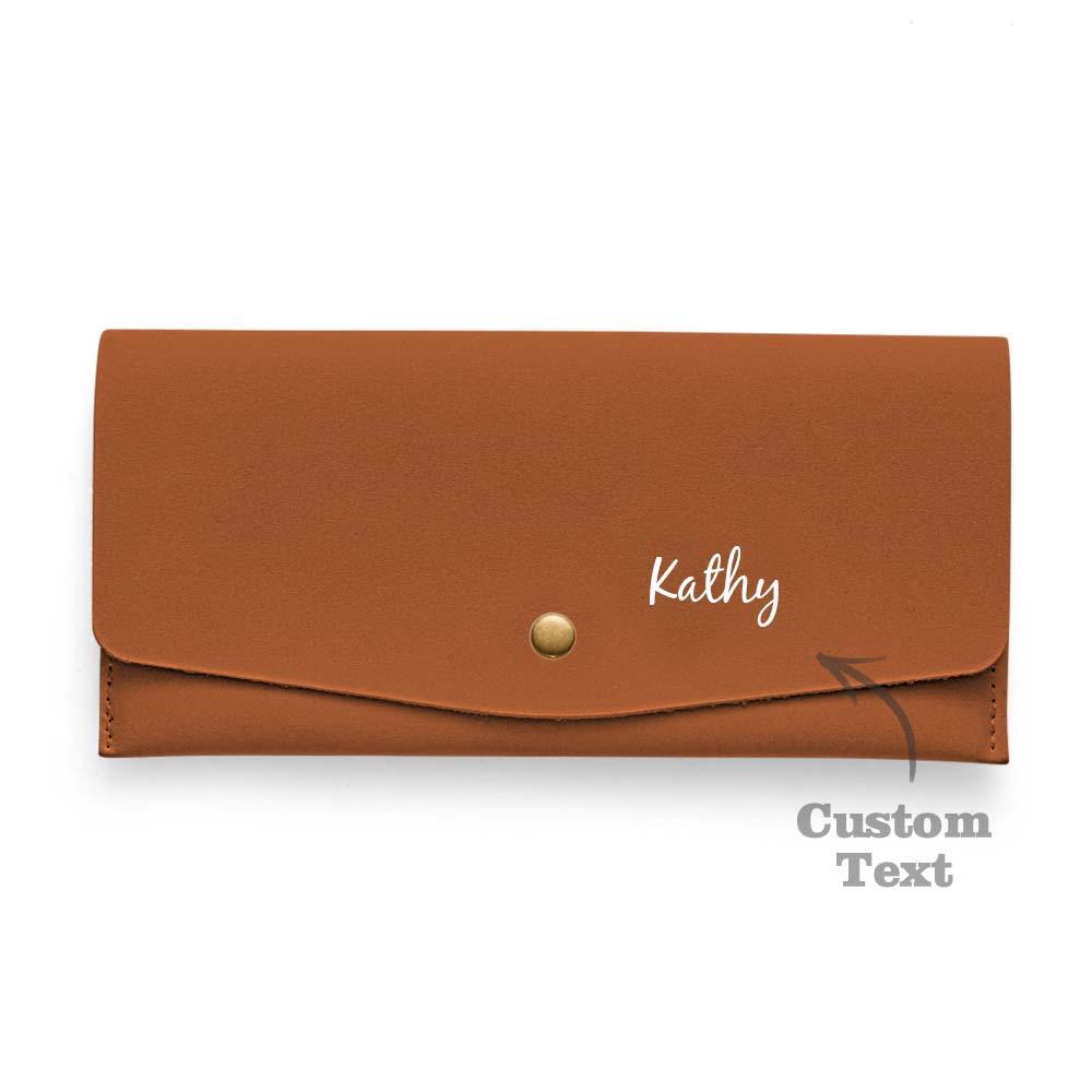 Personalized Bridesmaids Gift Slim Distressed Leather Women's Wallet leather Purse Wallet Gift for Her - myphotowalletau