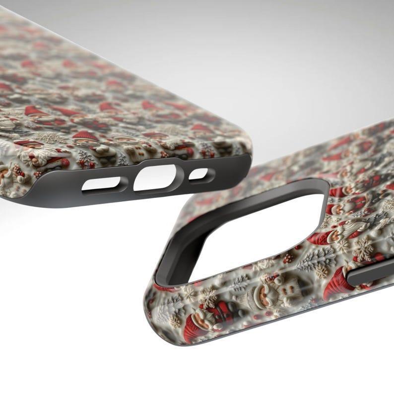 Christmas-themed iphone case,3D clay effect phone case,christmas gnomes phone case,iphone 15 pro max magsafe,iphone 14 pro max magsafe