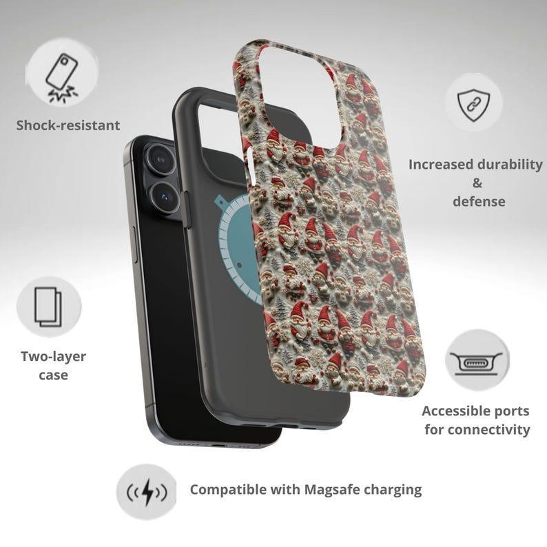 Christmas-themed iphone case,3D clay effect phone case,christmas gnomes phone case,iphone 15 pro max magsafe,iphone 14 pro max magsafe