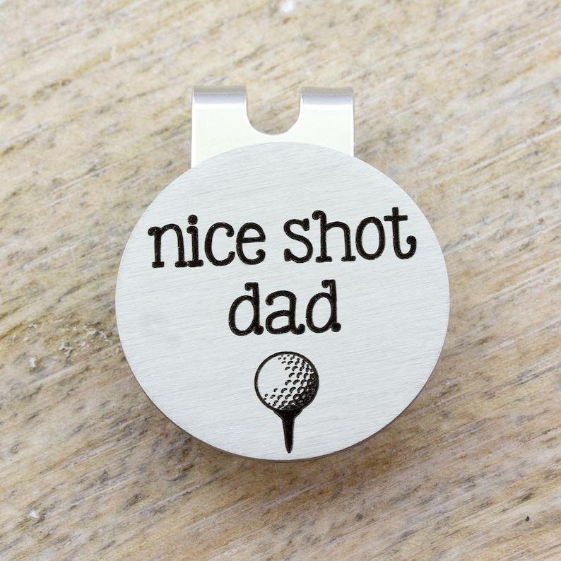 Personalized Golf Ball Marker Golf Gifts for Men, Custom Engraved Dad Birthday Gift from Daughter - 