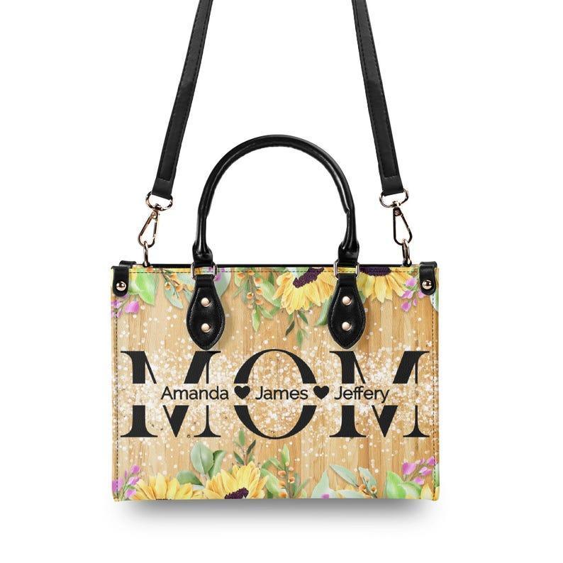 Personalized Luxury Mom Faux Leather Handbag - Versatile, Durable & Stylish PU Leather Bag for Women