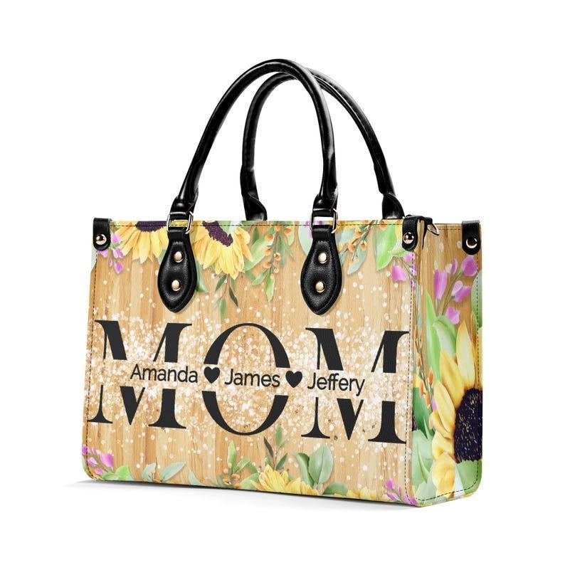 Personalized Luxury Mom Faux Leather Handbag - Versatile, Durable & Stylish PU Leather Bag for Women