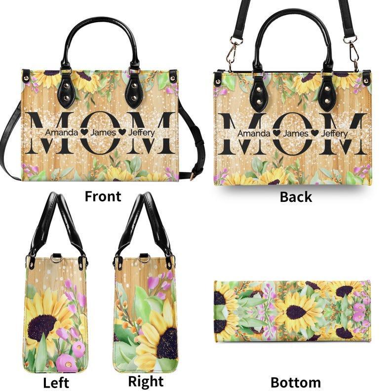 Personalized Luxury Mom Faux Leather Handbag - Versatile, Durable & Stylish PU Leather Bag for Women