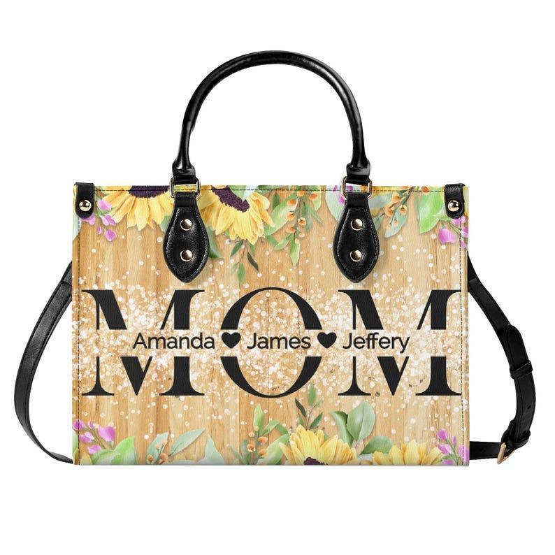 Personalized Luxury Mom Faux Leather Handbag - Versatile, Durable & Stylish PU Leather Bag for Women