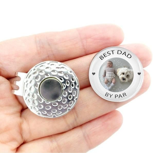 Custom Photo Golf Ball Marker & Hat Clip Set, Golf Gift for Man, Gift for Golfer, Fathers Day Gift, Gift for Husband, Fathers Day Grandpa