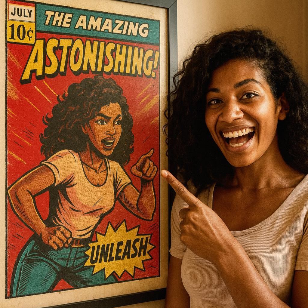 Personalized Retro Comic Book Cover Portrait from Photo, Canvas Wall Art | Vintage Retro 8 Background Styles Art Gift for Friends or Couples - 