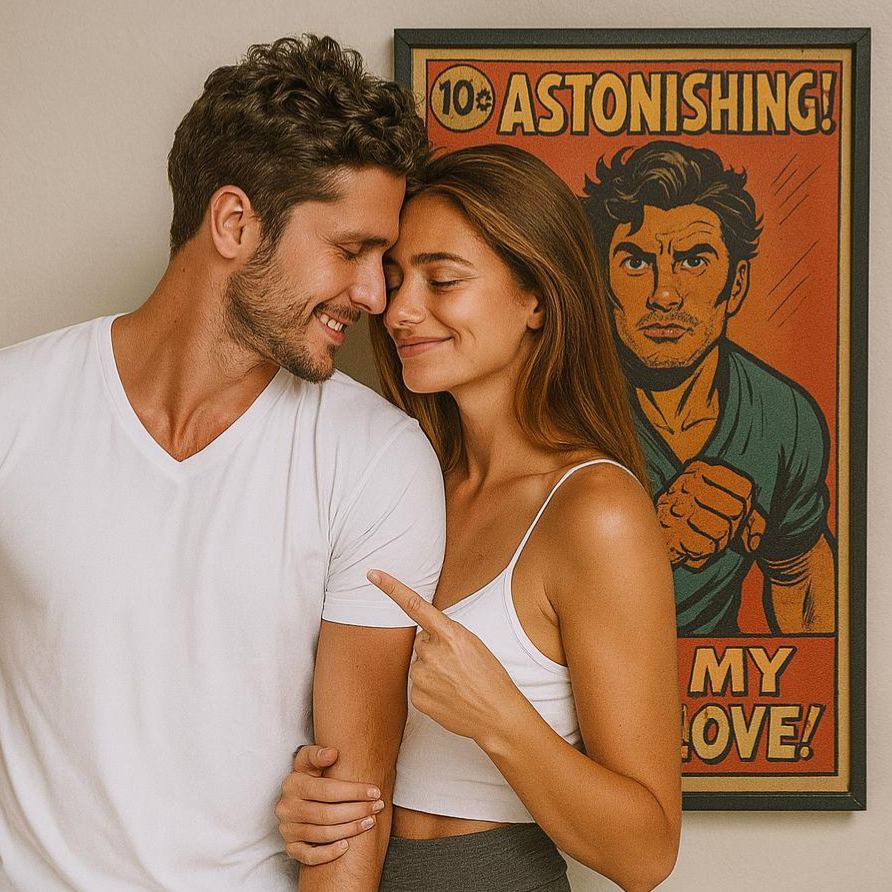 Personalized Retro Comic Book Cover Portrait from Photo, Canvas Wall Art | Vintage Retro 8 Background Styles Art Gift for Friends or Couples - 