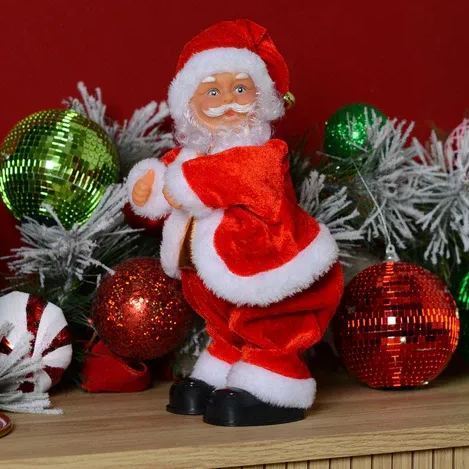 Santa Figure Christmas Desk Decor Funny Electronic Home Decoration for Holiday - 