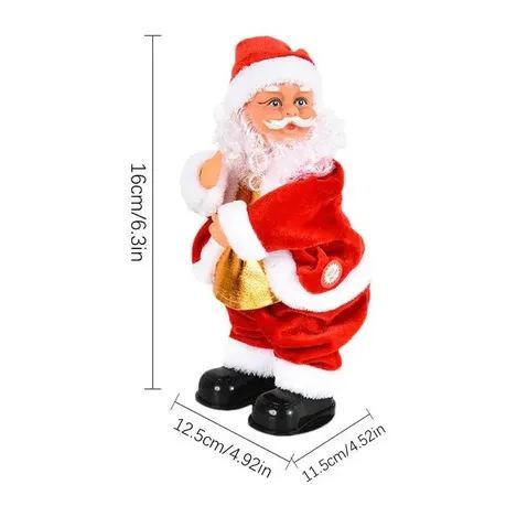 Santa Figure Christmas Desk Decor Funny Electronic Home Decoration for Holiday - 