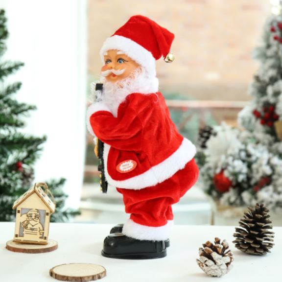Santa Figure Christmas Desk Decor Funny Electronic Home Decoration for Holiday - 