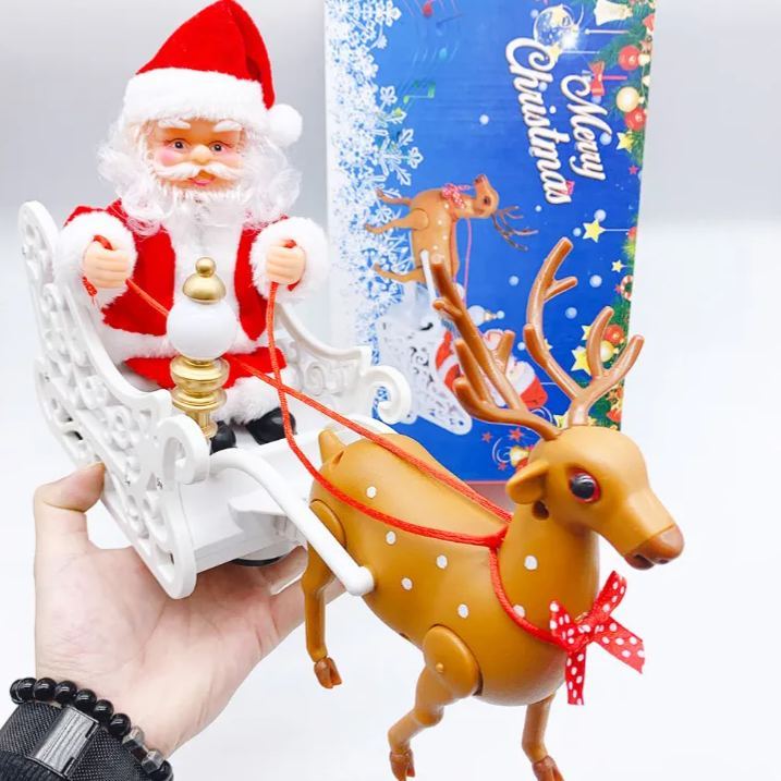 Santa Figure Christmas Desk Decor Funny Electronic Home Decoration for Holiday - 