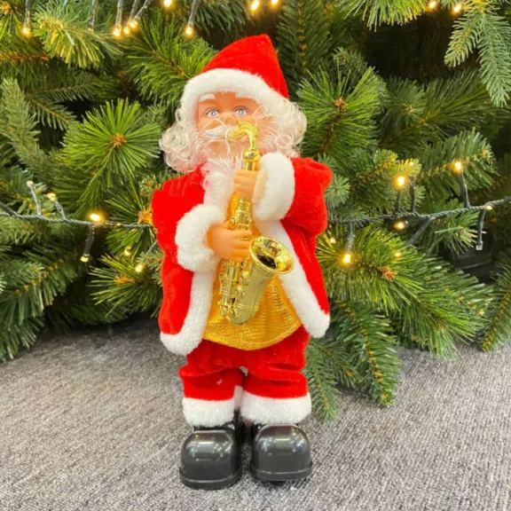 Santa Figure Christmas Desk Decor Funny Electronic Home Decoration for Holiday - 