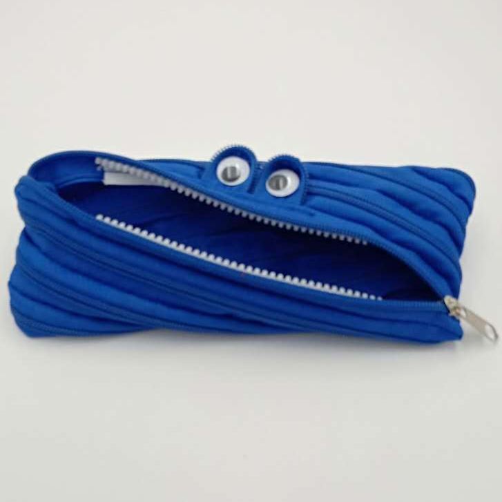 Cute Monster Zipper Pencil Case Funny Creative Student Pen Pouch - 