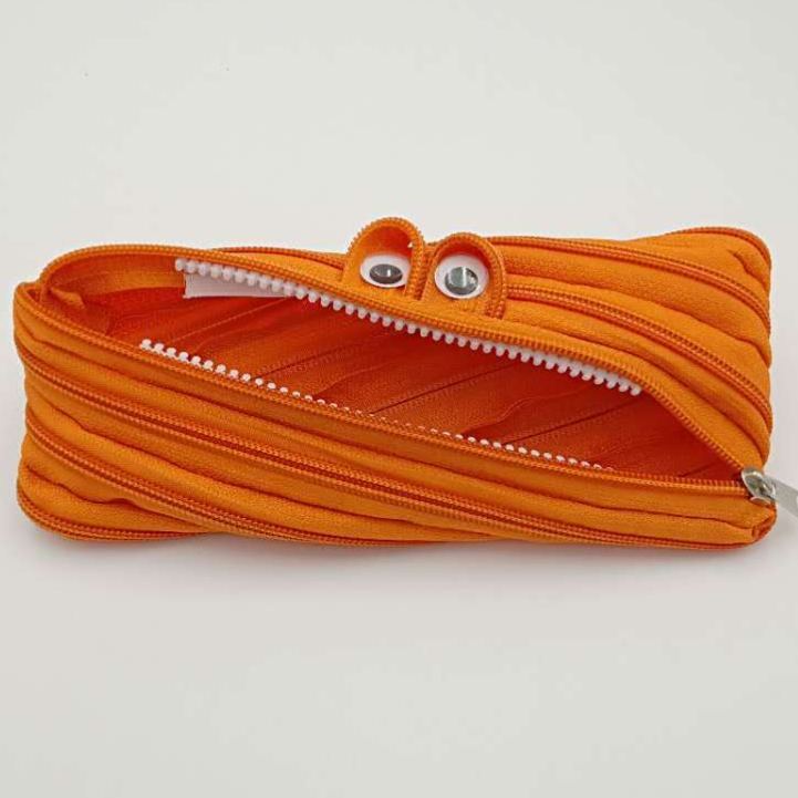 Cute Monster Zipper Pencil Case Funny Creative Student Pen Pouch - 