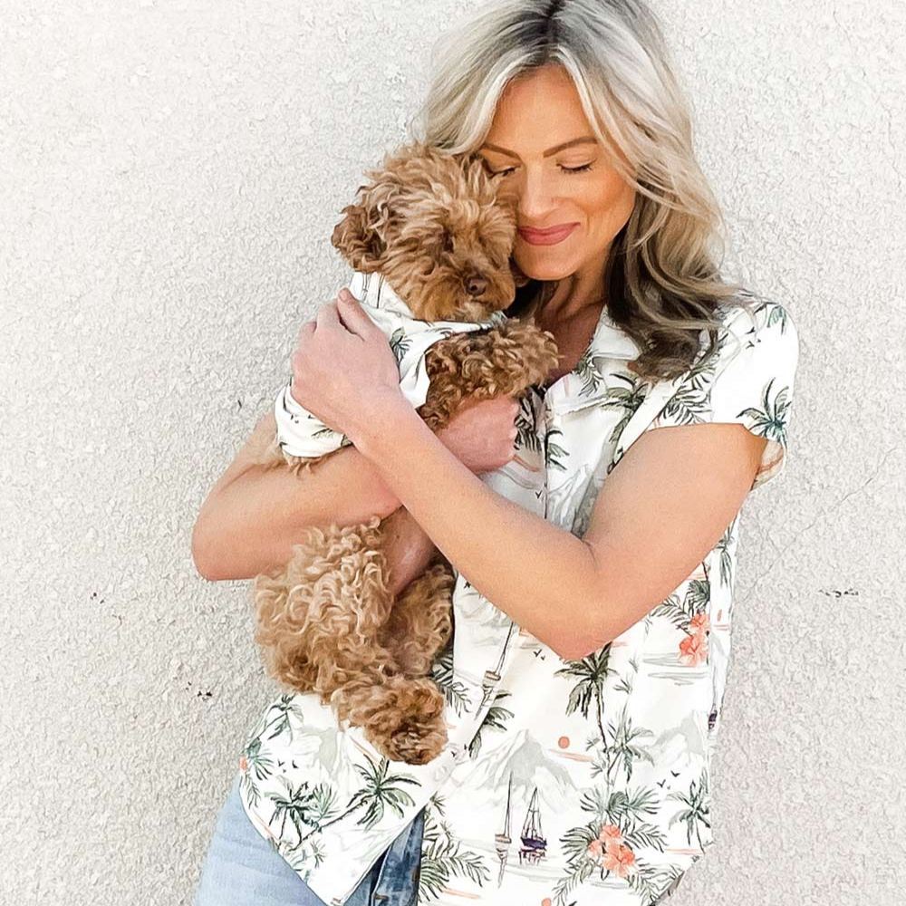 Custom Pet and Owner Matching Hawaiian Shirt Set – Personalized Photo Tropical Outfits for Dogs, Cats, and Humans - 