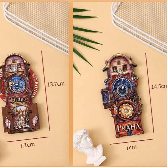 Prague Astronomical Clock Fridge Magnet Czech Republic Travel Gift - 
