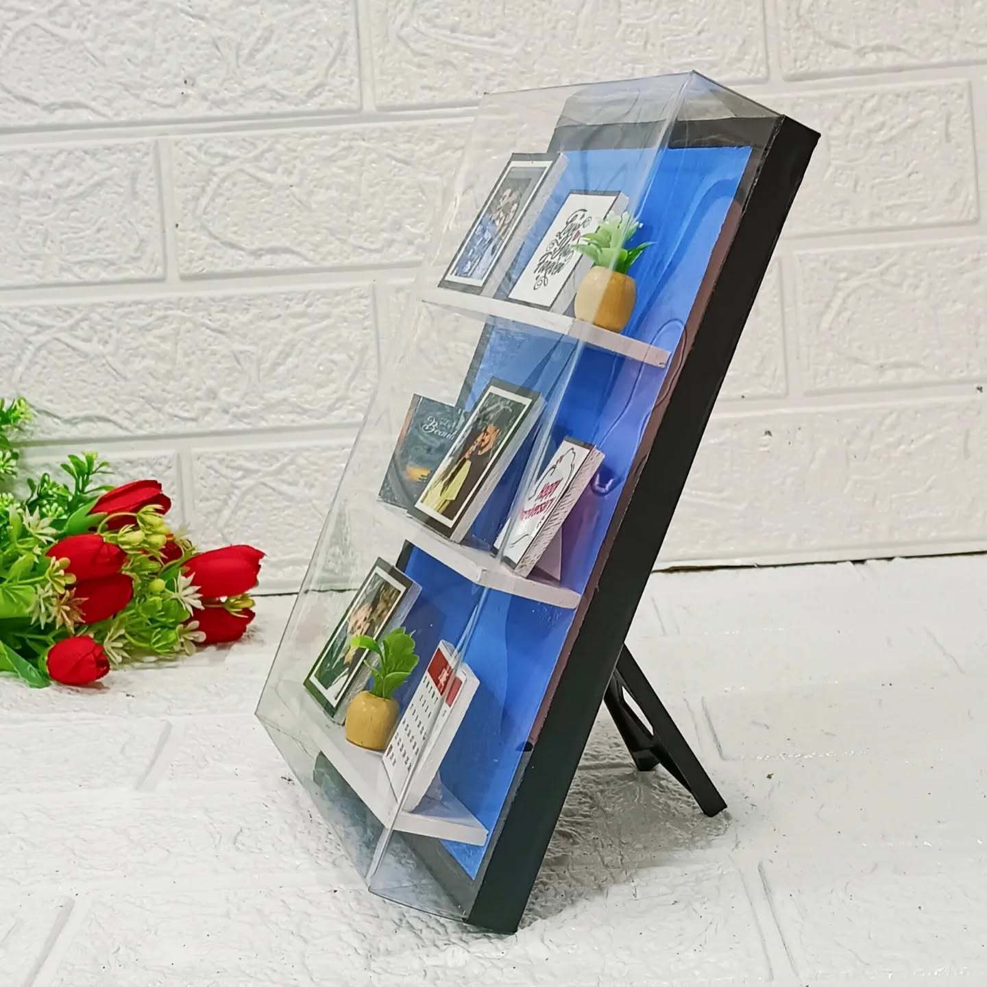 THE MINIATURE RACK Custom Photo & Message Valentine's Day Gift, Personalized Couple Keepsake - 