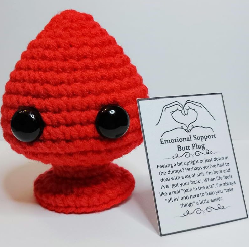 Funny & Adorable Emotional Support Butt Plug - Perfect Gag Gift for Laughter