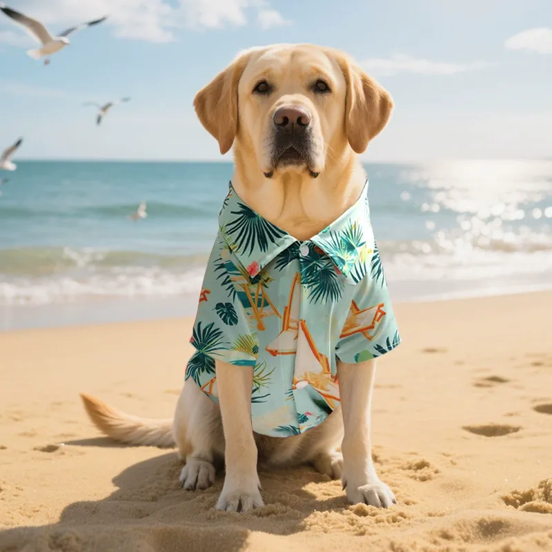 Custom Pet and Owner Matching Hawaiian Shirt Set – Personalized Photo Tropical Outfits for Dogs, Cats, and Humans - 