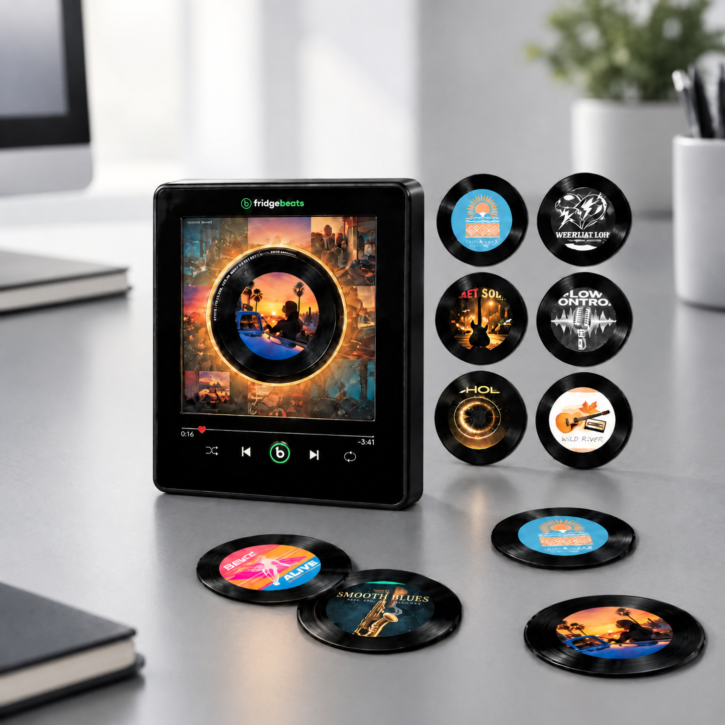 Personalized Vinyl Record Fridge Magnet - 