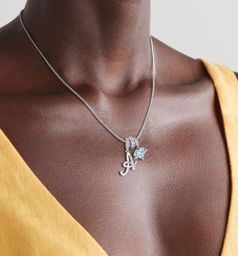 Personalized Letter Pendant - Art Design Jewelry, Exquisite Gift for Women & Girls - 