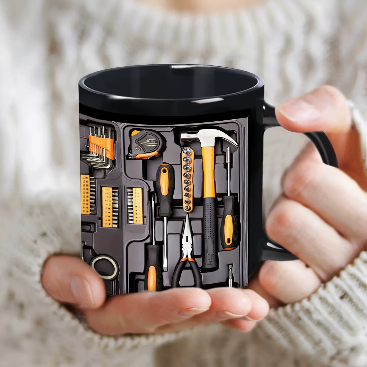 Toolbox Elite Tumbler | 2D Creative Commuter Mug with Handle, Large Capacity - 
