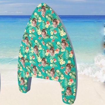 Custom Photo Face Swim Kickboard, Personalized Kids Swimming Aid - 