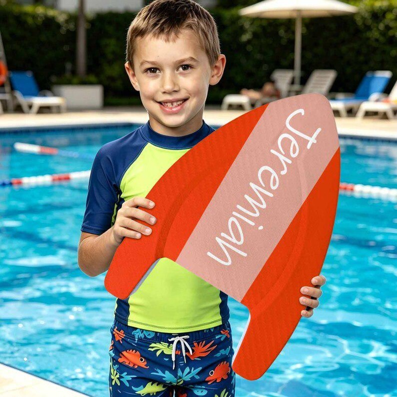 Custom Photo Face Swim Kickboard, Personalized Kids Swimming Aid - 