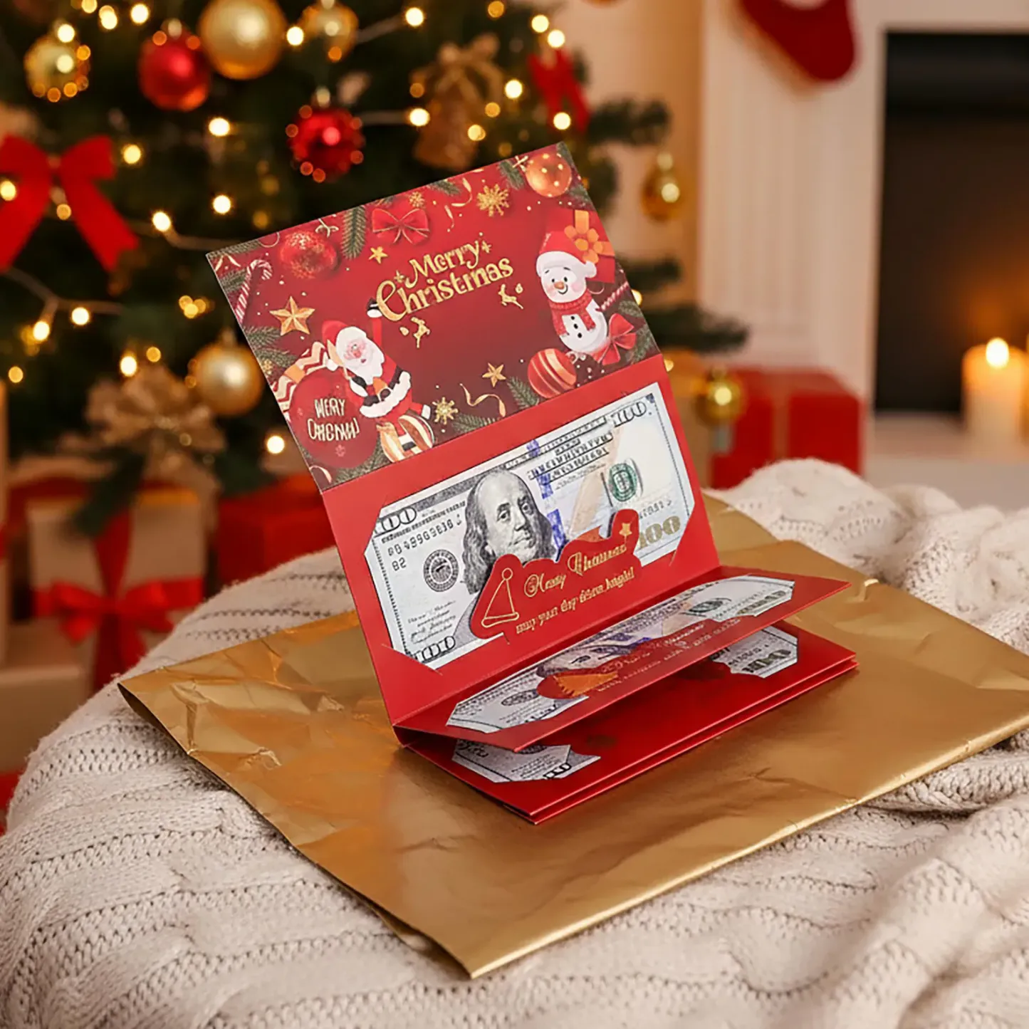 Christmas Money Holders with Envelopes | Surprise Cash Gift Cards for Kids, Teens, Mom & Dad