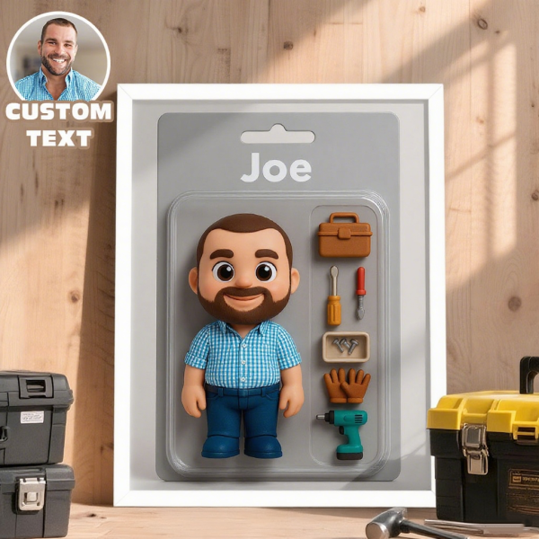 Custom Toy Box Art Frame for Worker Personazlied Photo Frame Custom Action Figure Frame