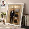 Boss Day Gifts Custom Toy Box Art Frame Best Boss Ever Personazlied Cartoon Frame Custom Action Figure Frame