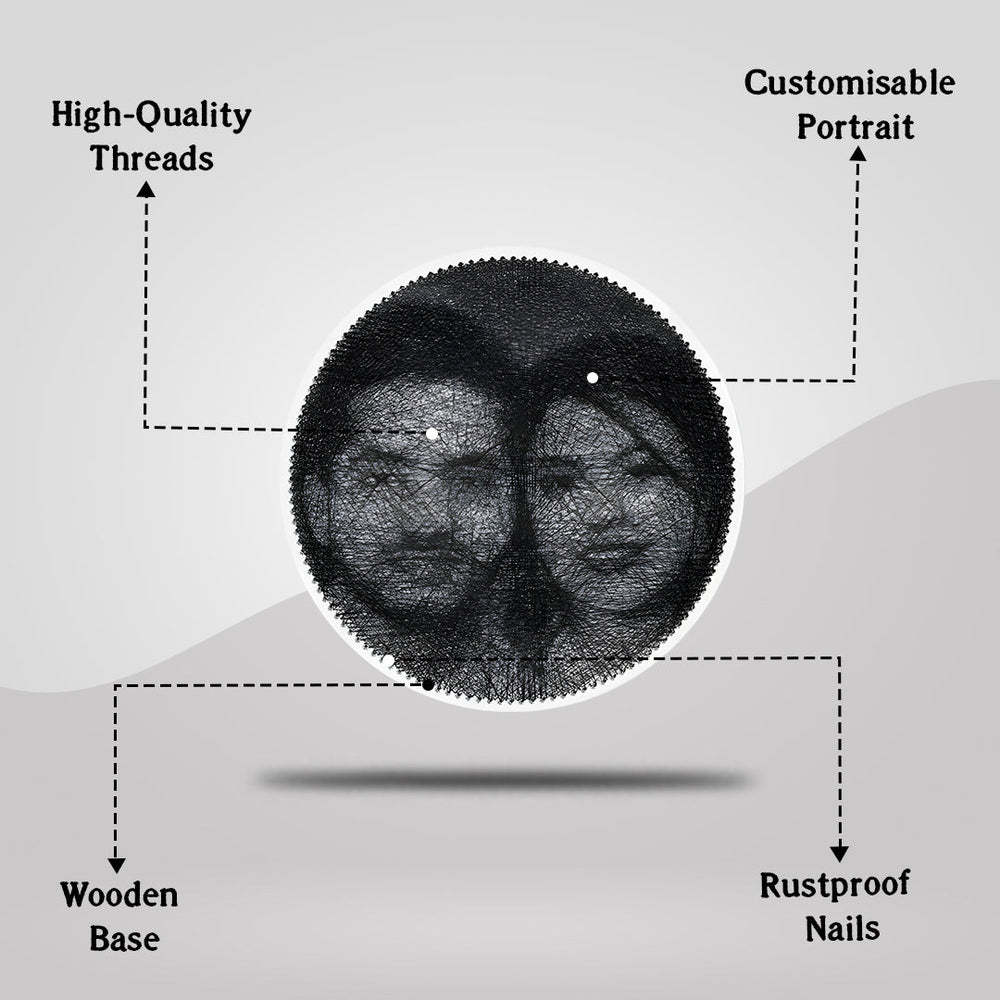 Personalized Photo String Kit Thread Portrait Art Create Your Own Unique Thread Painting with our DIY String Art Kit DIY Wall Art Handmade Gift - Photowatch