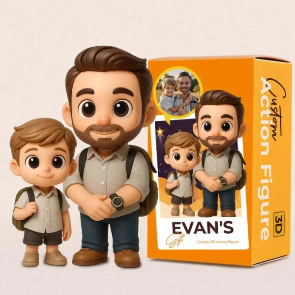 Custom Action Toy From Your Photo Personalized Toy Figure Custom Action Figure Gifts For Dad